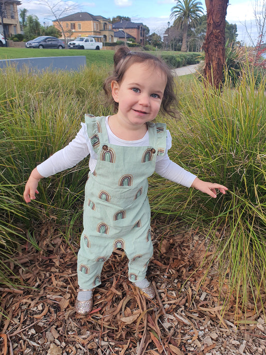 Rainbow Corduroy Overall