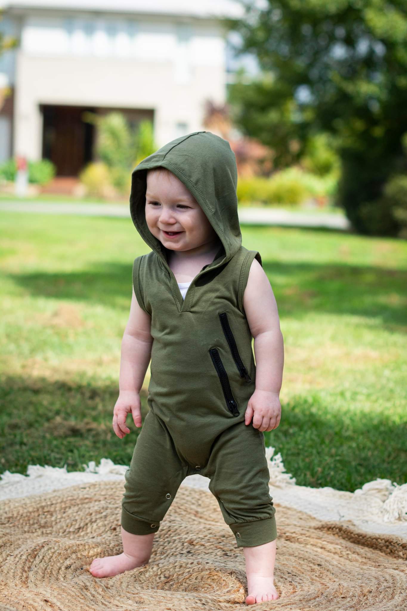 Hooded romper